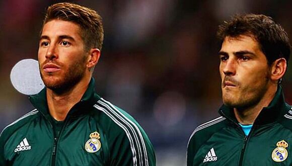 Iker Casillas y Sergio Ramos jugaron 10 temporadas juntos en el Real Madrid. (Foto: AFP)